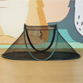 Tent-shaped cloth travel pet bed for dogs and cats in black, green, and orange red colour options