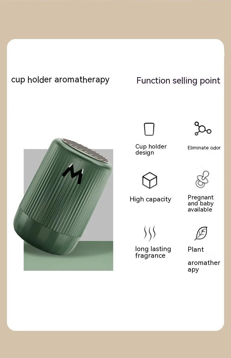 Solid car aromatherapy decoration cup measuring 10 by 6 centimetres.
