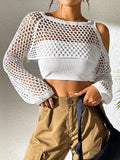 Sexy navel hollowed mesh beach shirt for couples in army green colour