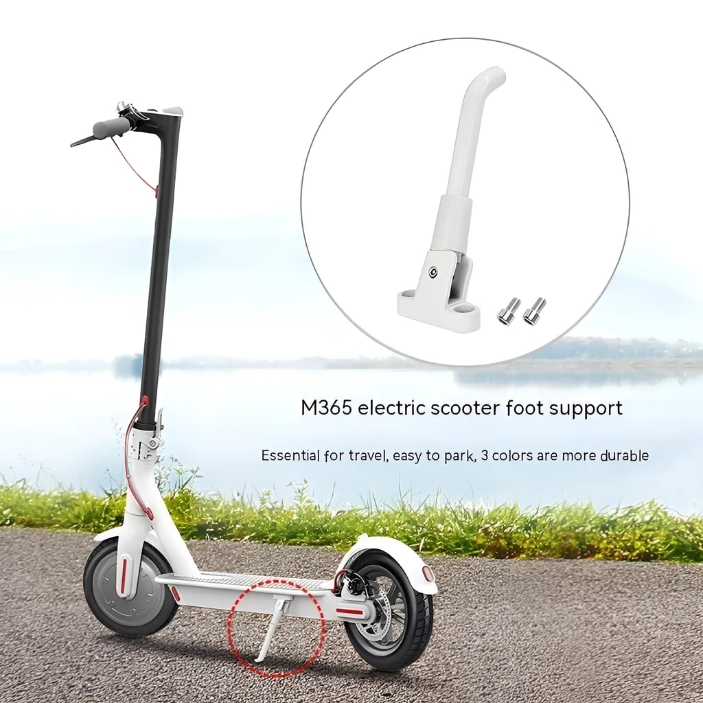 Aluminium alloy electric scooter foot brace accessory in black, white and grey colours