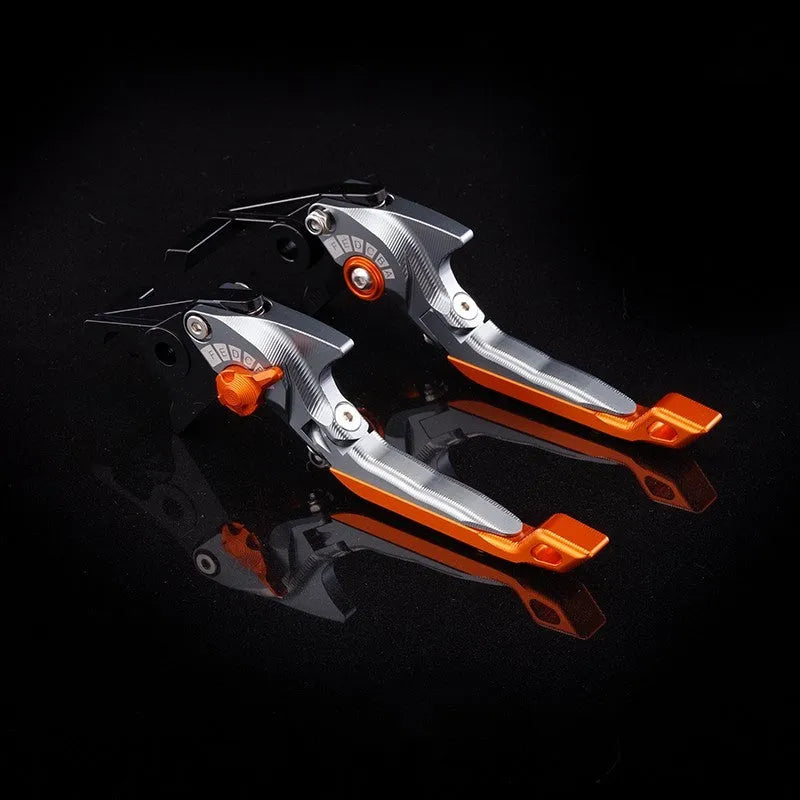 Bicycle horn handle clutch lever with adjustable length mechanism in multiple colour finishes