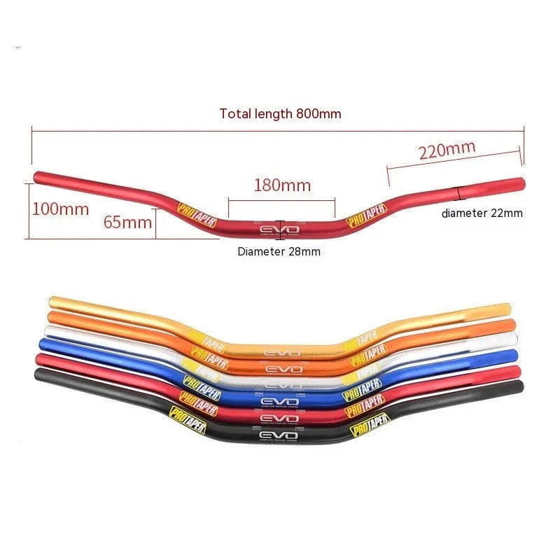 Orange aluminium alloy motorcycle handlebar for scrambling and motocross bikes.