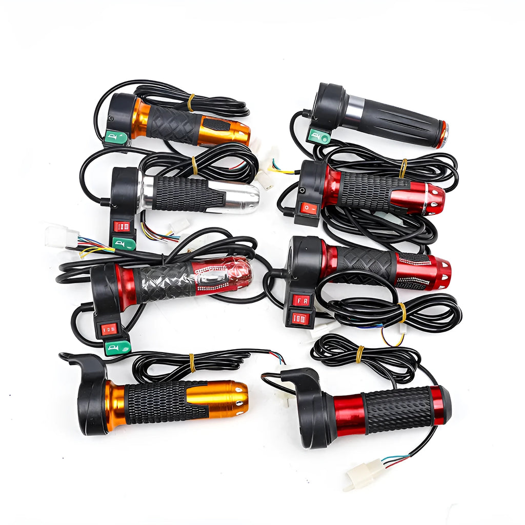 Three-wheel electric car accelerator handle with three-speed rotating control in plastic construction