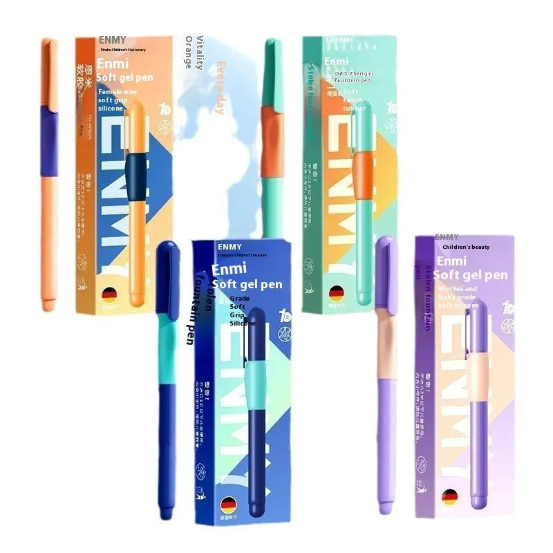 Student Posture Correction Pen in plastic with blue, green, purple, or orange body.