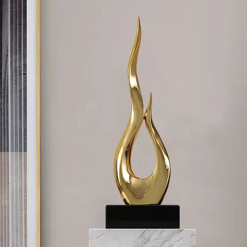 Large gold resin festival high-rise table centrepiece ornament for modern event decor