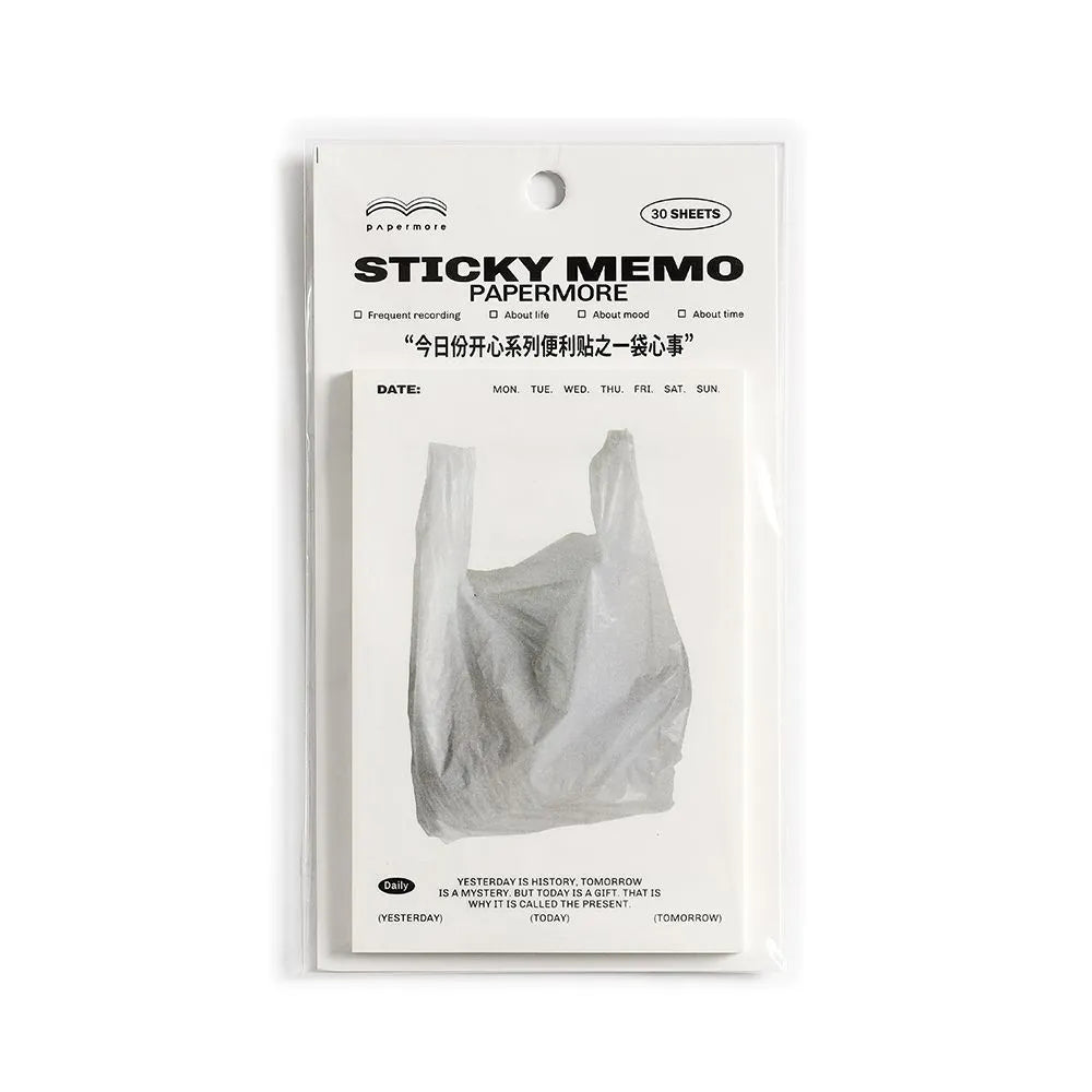 Today's Happy Series non-adhesive memo pad with 30 pages, showing cover colour options