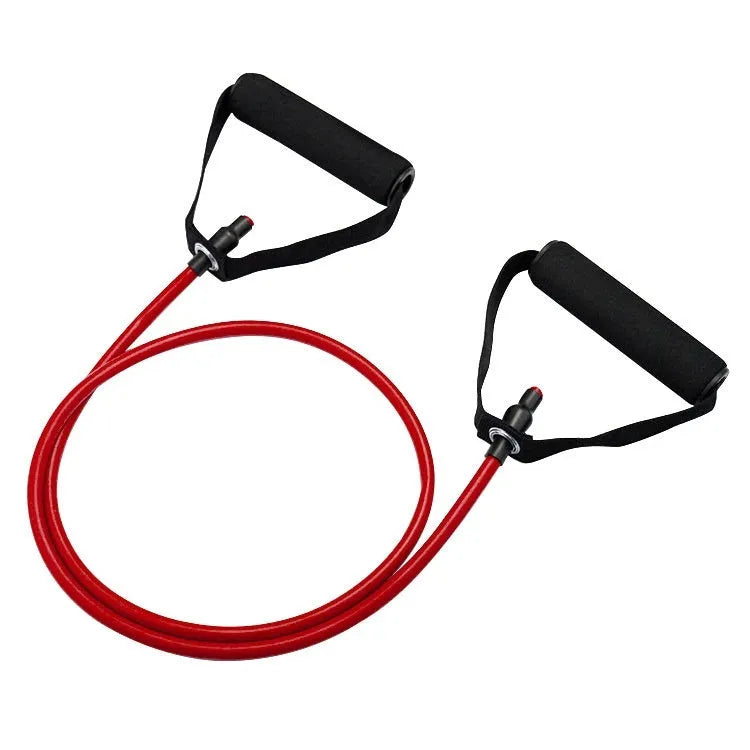 Adjustable chest expander exercise equipment with TPE tension rope in five colour-coded resistance levels