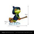 European style magic yoga frog desk ornament in RDW123 colour, made of plastic and resin.