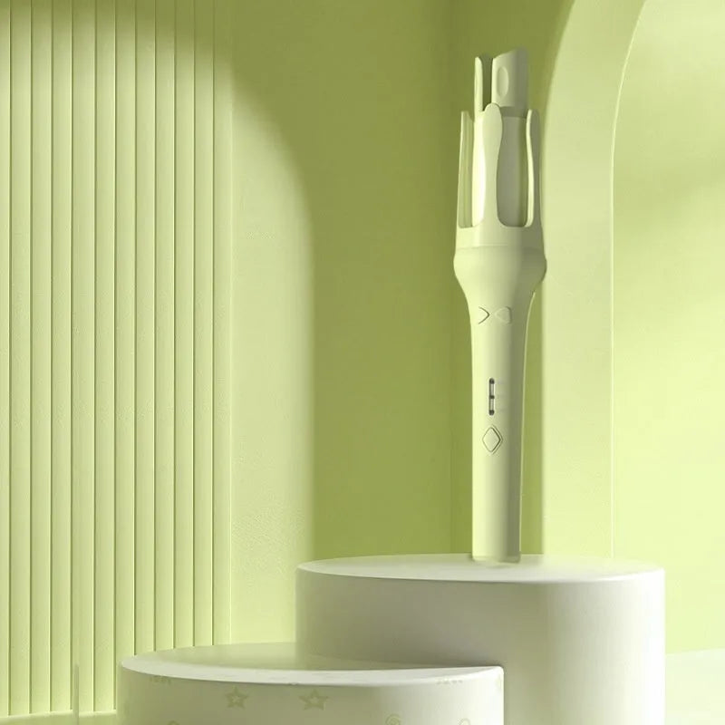 Automatic hair curler in a selected colour with 32mm barrel and power adapter.