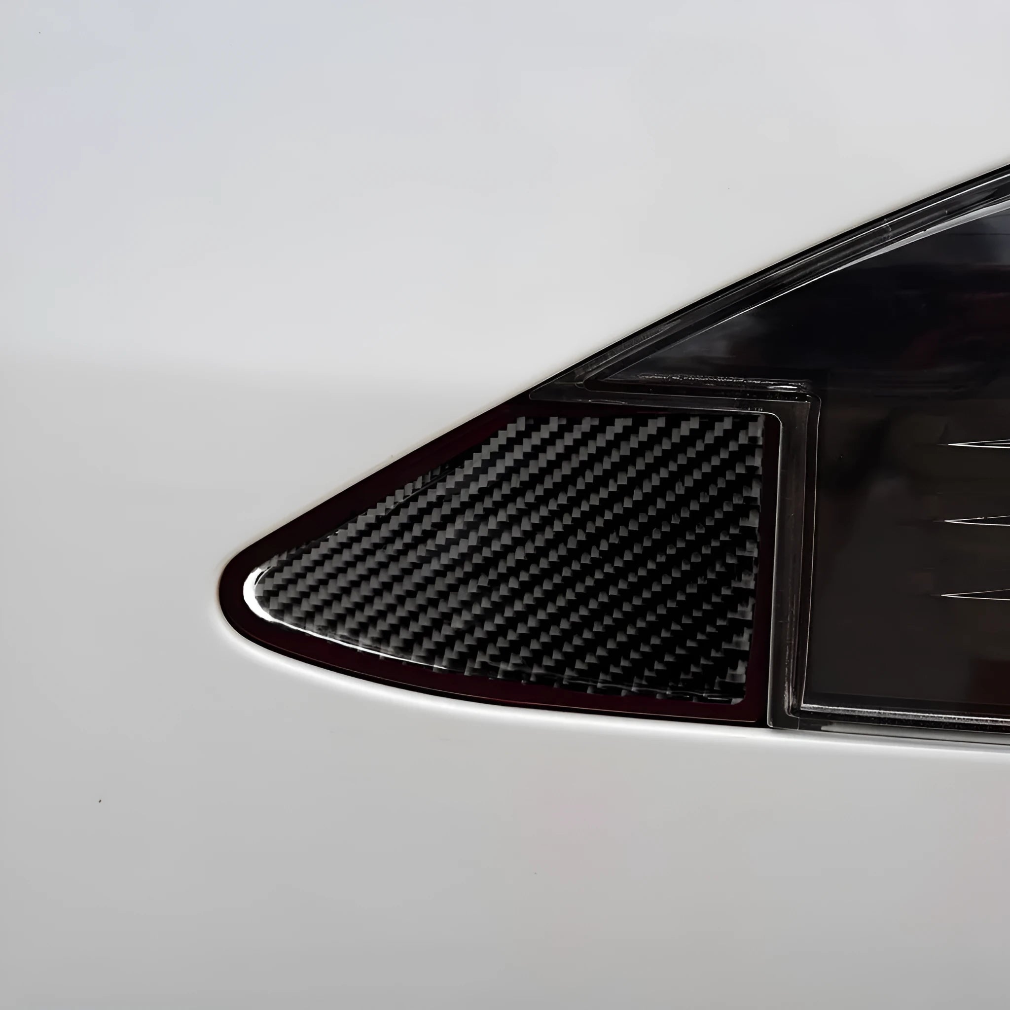 Carbon fibre charging port panel sticker for computer case with 3M adhesive backing