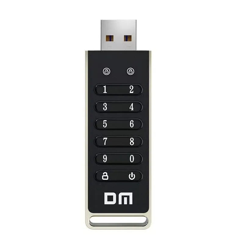 64GB fingerprint encryption USB flash drive with metal casing showing USB 3.0 connector