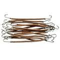Close-up of a double hook hair tool for wigs in a solid colour on a white background.