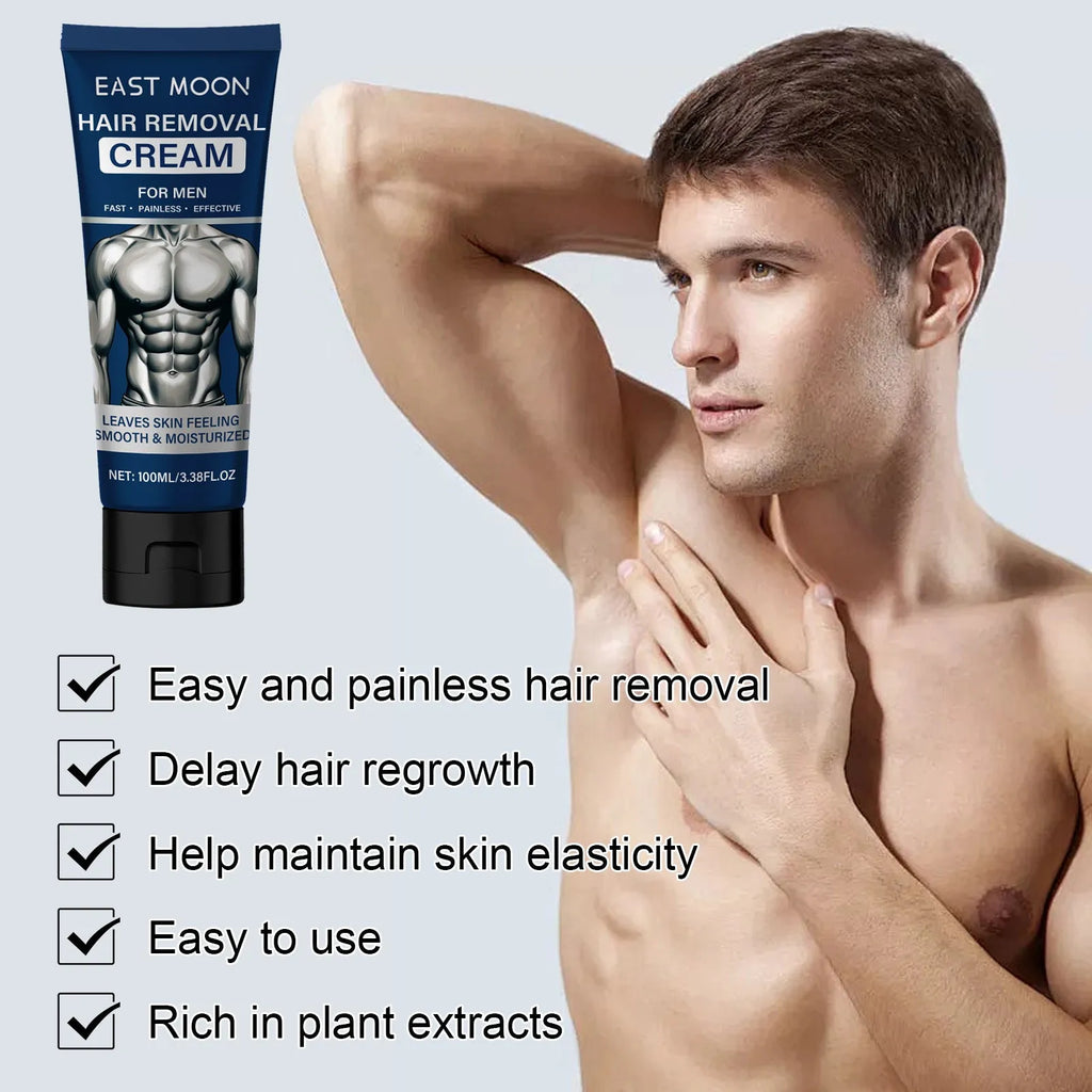 Men's hair removal cream bottle for beard, armpit, lip and body hair removal