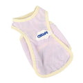 Grass green anti-lint summer vest for a cat on a white background