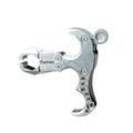 Zinc alloy two-axis release aid with harpoon clip for archery and bowfishing equipment