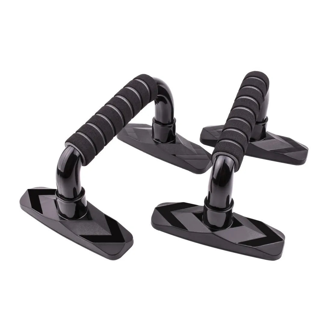 I-shaped push up bars with angled design and PP sponge handles for strength training