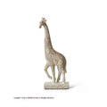 Wood colour giraffe ornament made from synthetic resin measuring 30.5cm tall