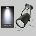 LED track spotlight with open-mounted slide design on black aluminium shell