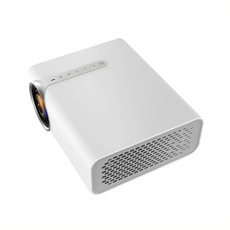 YG530 portable LED projector in black colour showing wireless connection to mobile phone
