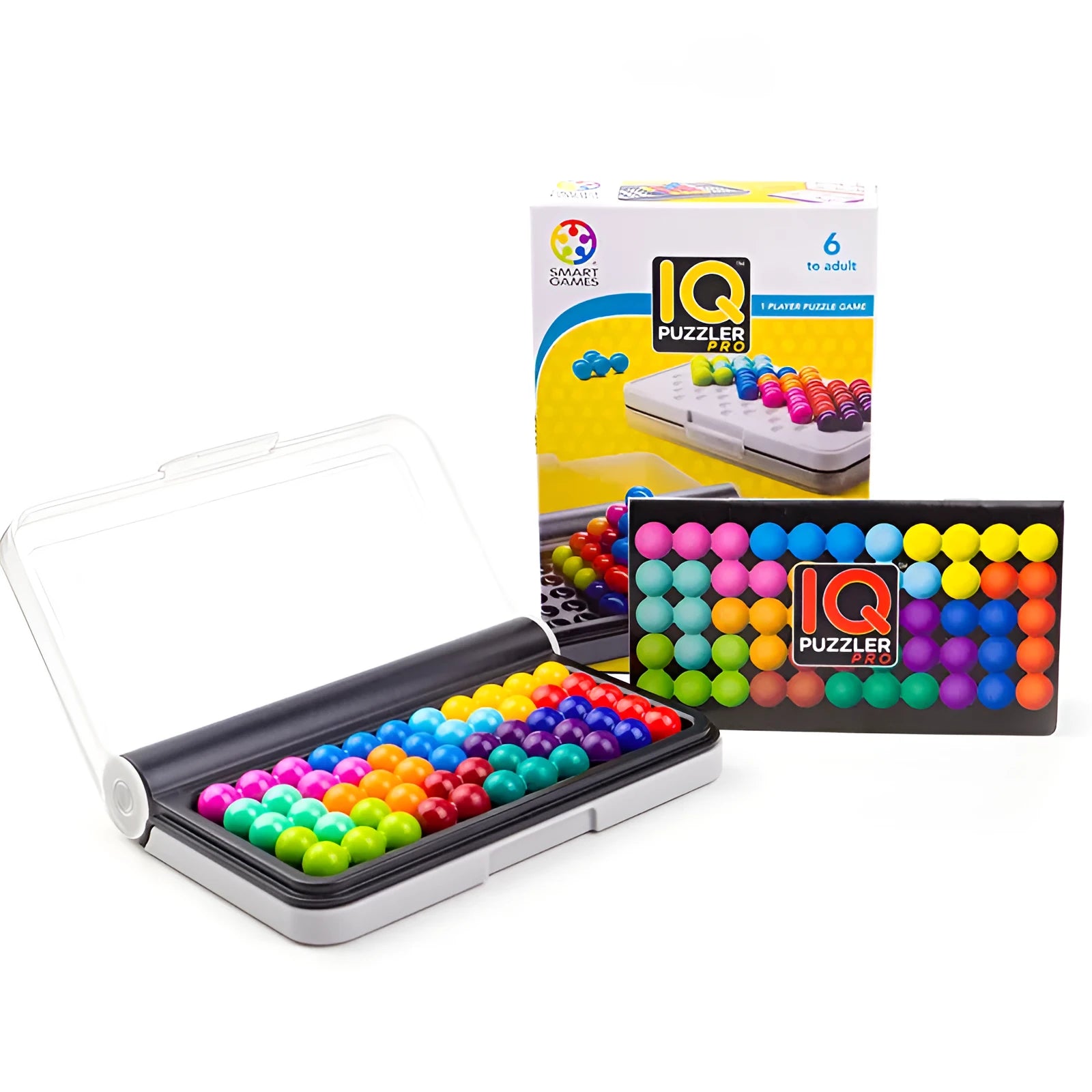100 colourful plastic kids building bricks and a blue storage box