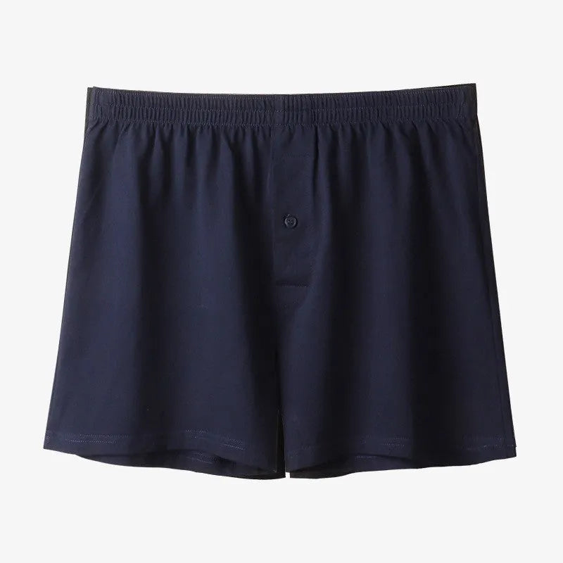 Men's pure cotton high-waist boxer shorts in loose fit available in multiple colours
