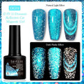 Diamond In The Debris Cat Eye Series UV Nail Polish Gel bottles in six colour styles with glitter.