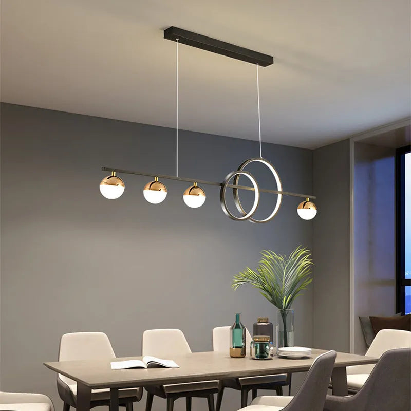 Rectangular aluminium ceiling light in Nordic style with remote control dimming, available in Black or Gold colours