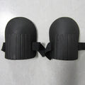 Pair of thick EVA foam knee pads in army green colour for garden work protection.