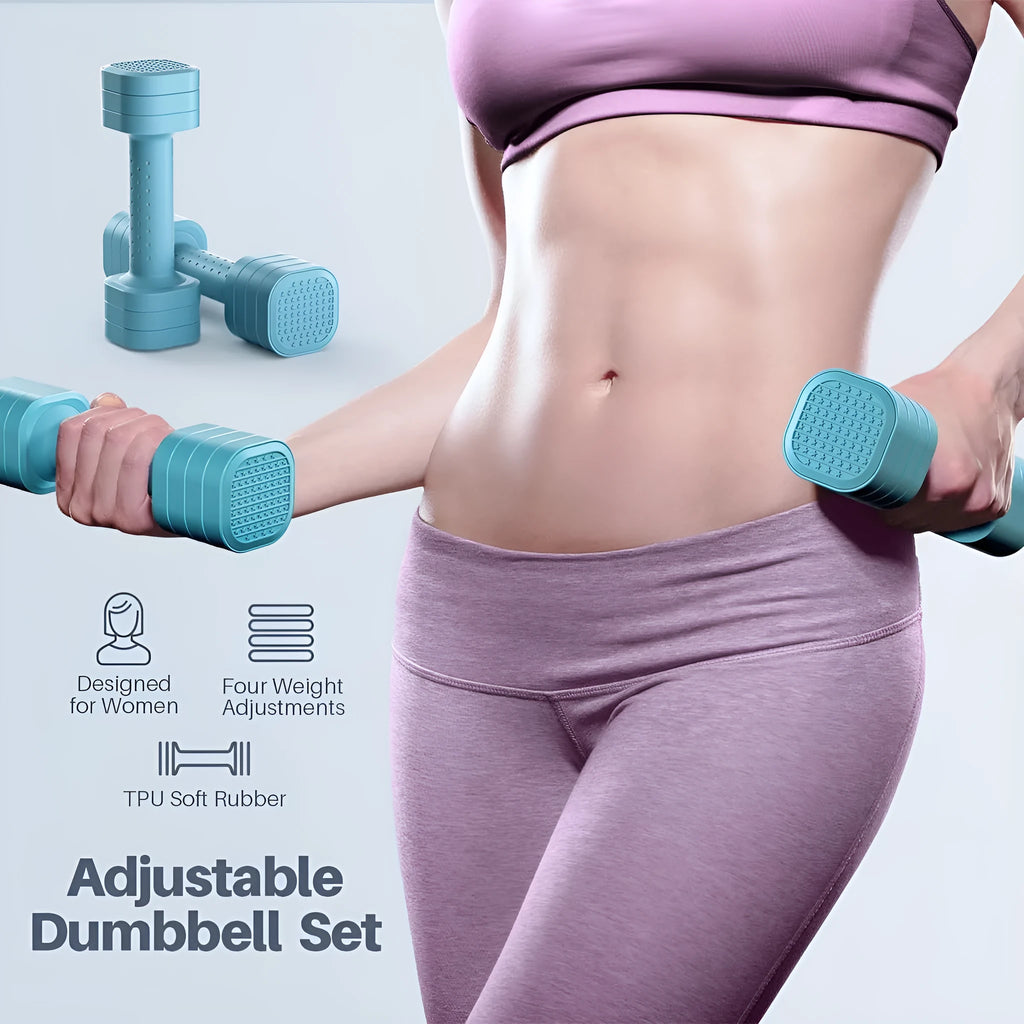 Detachable pink dumbbell set for women's home fitness with 5lb weight