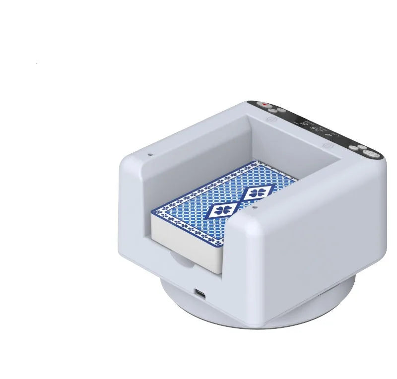 Third generation automatic poker dealing device with plastic card dispenser unit