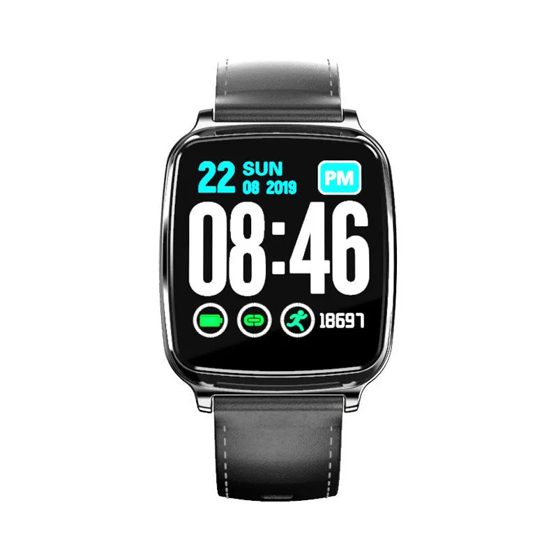 M8 multi-function smart bracelet with zinc alloy body and TPU strap on wrist, displaying heart rate data.
