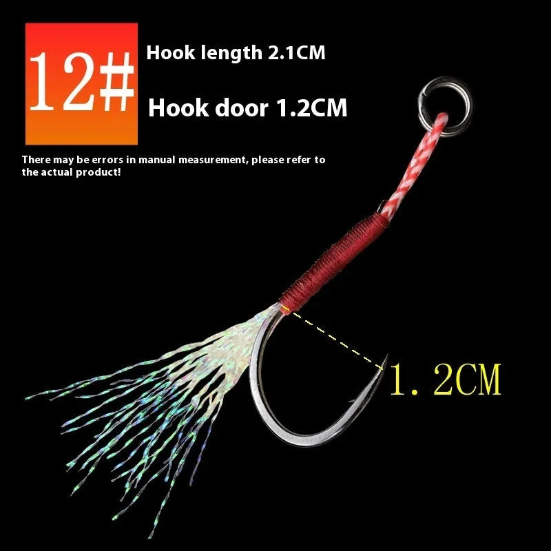 A single bright wire iron plate fishing hook for sea fishing, shown in one of the available sizes from No 9 to No 14.