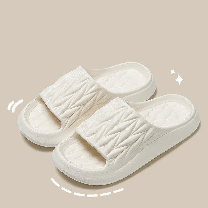 Leaf texture EVA household slippers in multiple colours with non-slip sole