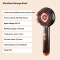 Red and blue light therapy massage hair comb with plastic construction and Type-C charging port