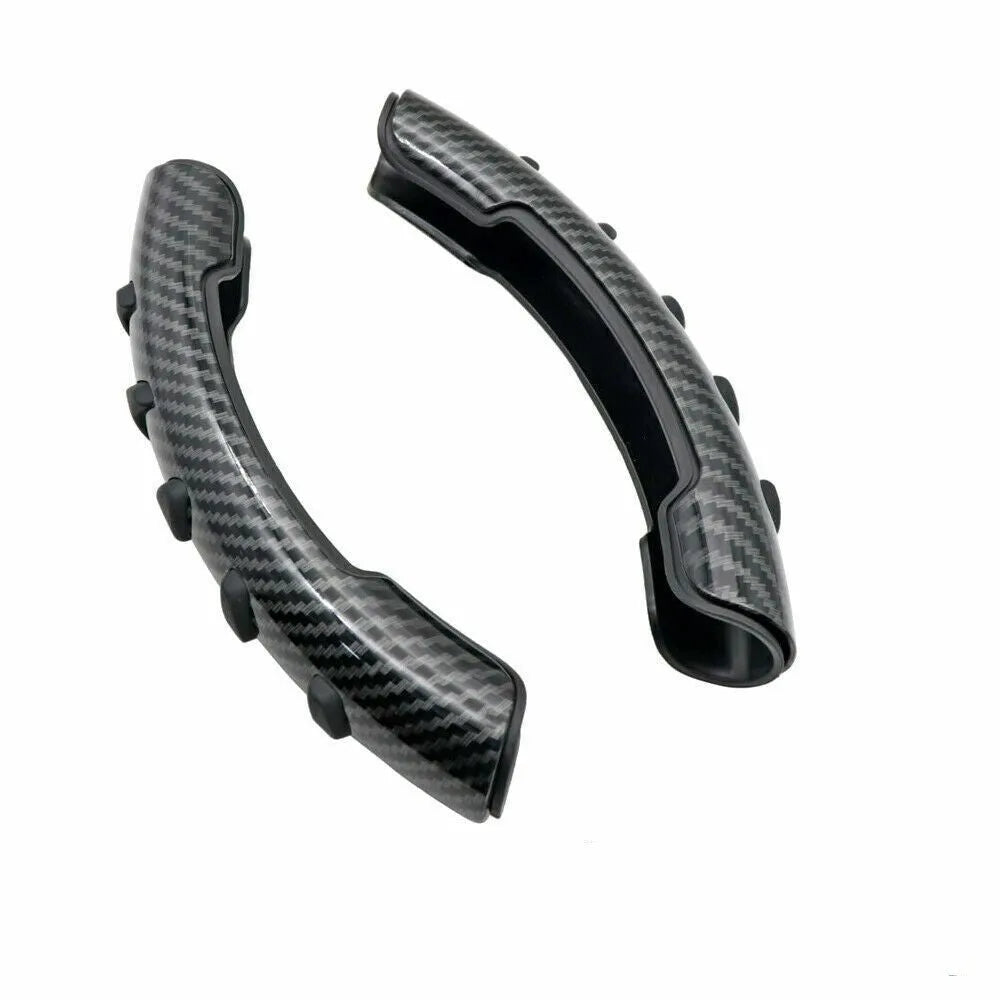 Carbon fibre black steering wheel anti-slip sleeve for 38cm diameter fit on most car models
