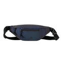 Reflective blue crossbody cycling shoulder bag with open pocket design