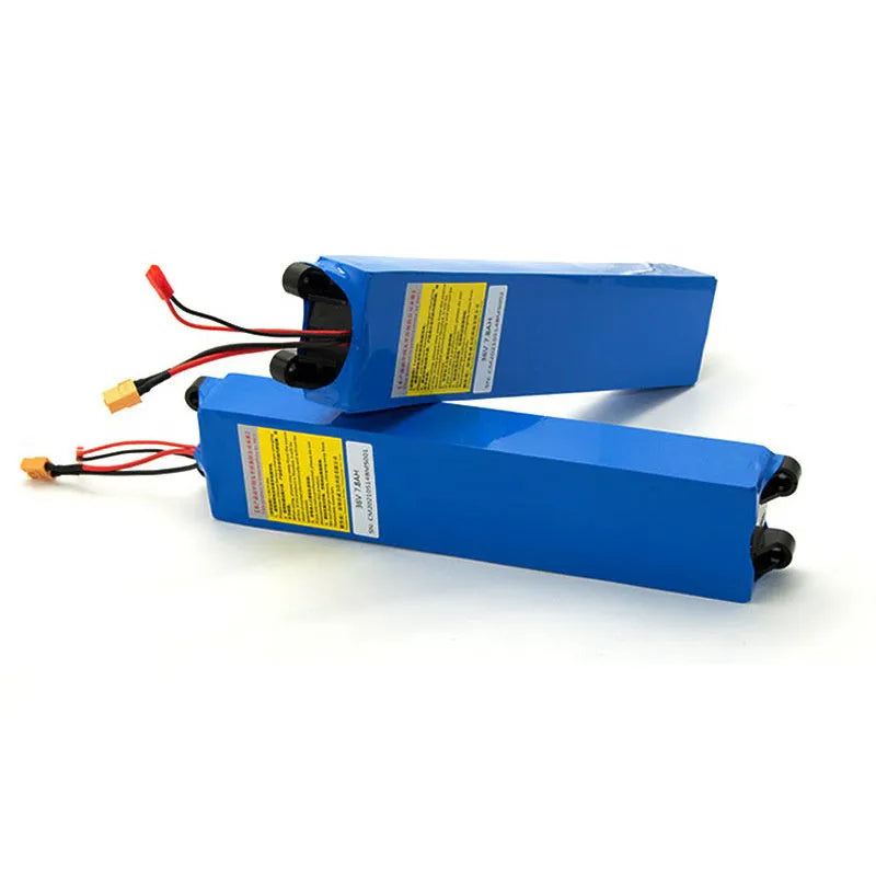 36V lithium battery replacement pack for electric scooters with 6.6Ah, 7.8Ah and 10.4Ah capacity options.
