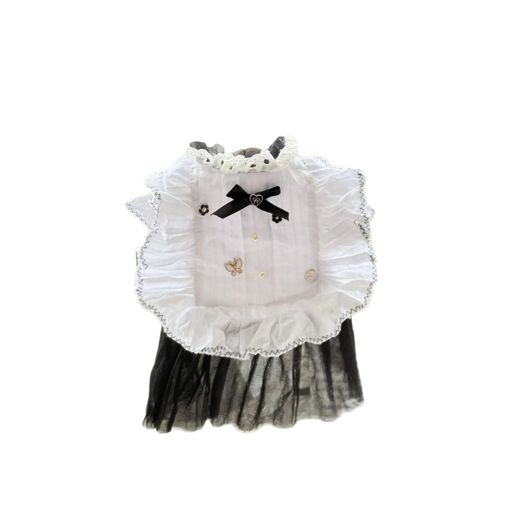 White yarn skirt princess-style gauze dog dress for small dogs