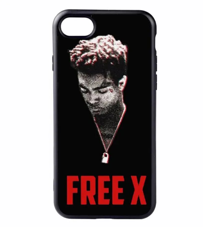 Transparent matte iPhone case with XXXTentacion artwork, shown on an iPhone model