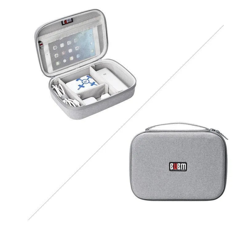 Black and grey EVA digital storage bags showing hand bag shape with carrying handle