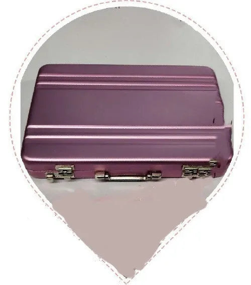 Aluminium alloy metal card holder in red, blue, black, silver, pink, or gold.