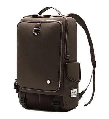 Large Oxford cloth backpack in army green with Korean design style.
