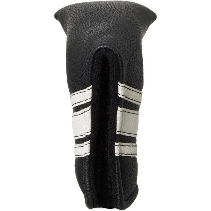 Black PU leather golf putter head cover sleeve for club protection