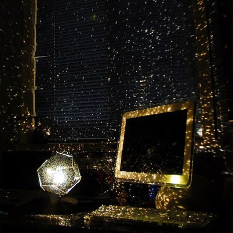 LED star projector night light projecting constellations on ceiling with remote control