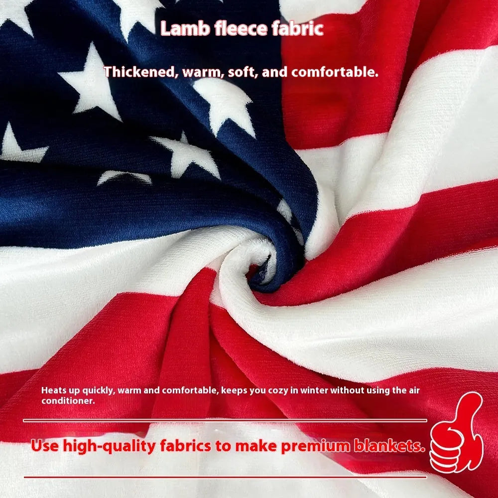 British-style striped lambswool polyester blanket for autumn and winter warmth
