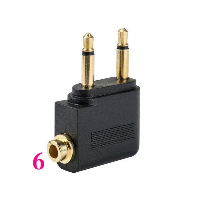 Black Bluetooth 5.4 audio adapter with flexible 3.5mm plug for wireless connectivity.