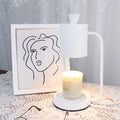 European style aromatherapy wax lamp with dimmer switch in white or yellow colour
