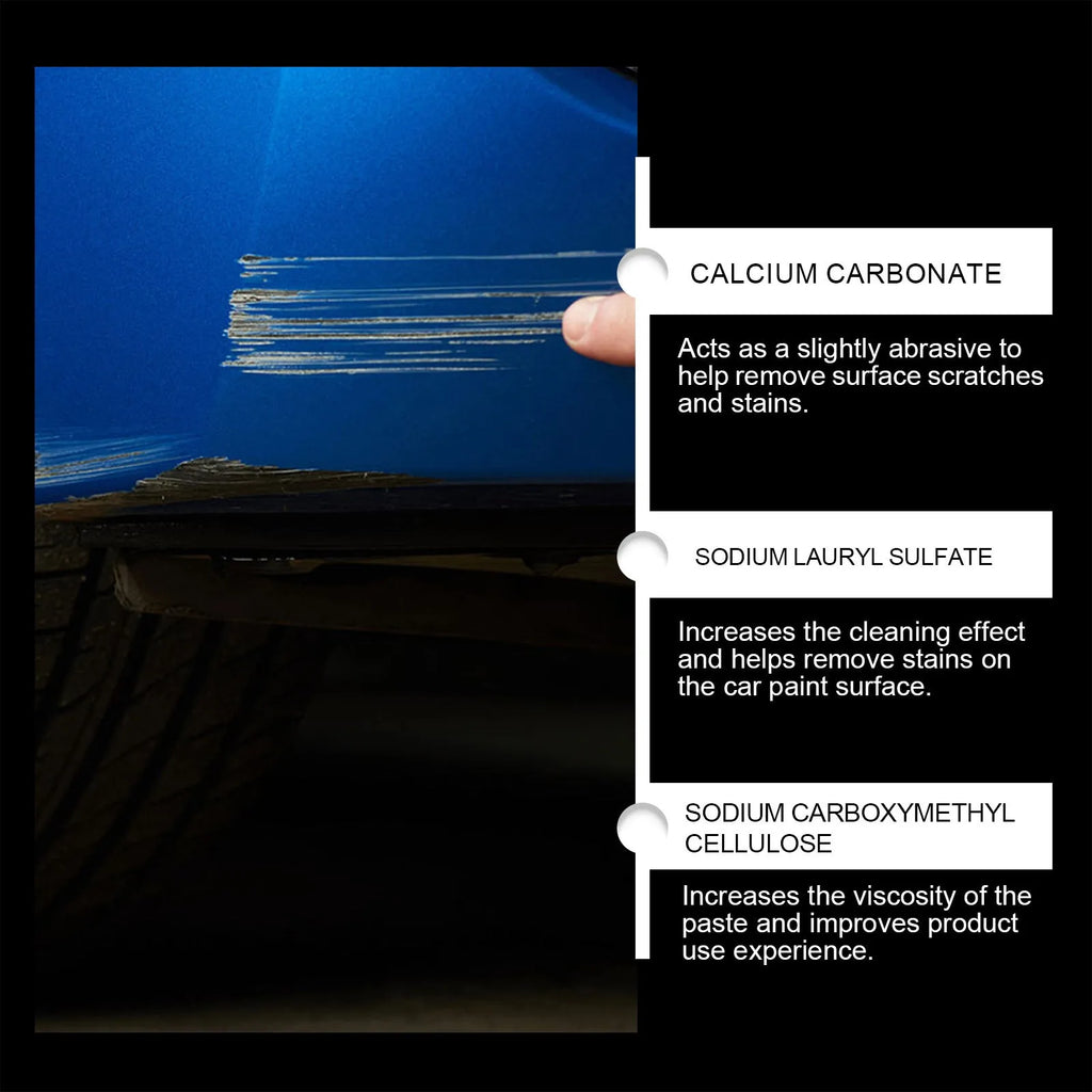 Car mark removal cream stick in 50g tube, 3x9.2cm size, for paint scratch and swirl mark decontamination