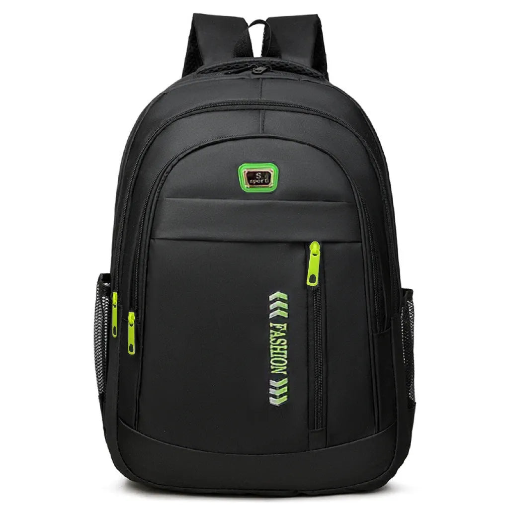 20-35 litre black Oxford cloth backpack with air pillow straps for business travel