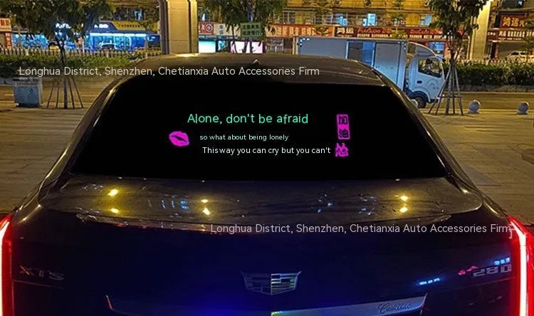 Car interior rhythm light with voice control and 90 by 25 cm electroluminescent panel